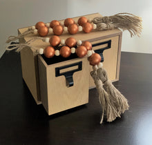 Load image into Gallery viewer, Copper wood beaded bottle ornament
