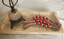 Load image into Gallery viewer, Red wood beaded bottle ornament
