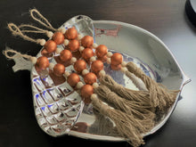 Load image into Gallery viewer, Copper wood beaded bottle ornament
