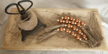 Load image into Gallery viewer, Copper wood beaded bottle ornament
