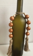 Load image into Gallery viewer, Copper wood beaded bottle ornament
