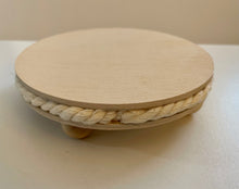 Load image into Gallery viewer, Beige Rope Cabinet Shelf Wood Riser

