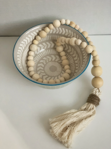 Beige Tassel Beaded Garland