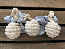 Load image into Gallery viewer, Blue Bow Rope Ball Christmas Ornament
