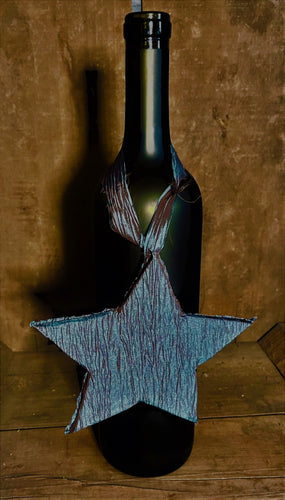 Blue iridescent star Christmas ornament 