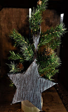 Load image into Gallery viewer, Blue iridescent star Christmas ornament 
