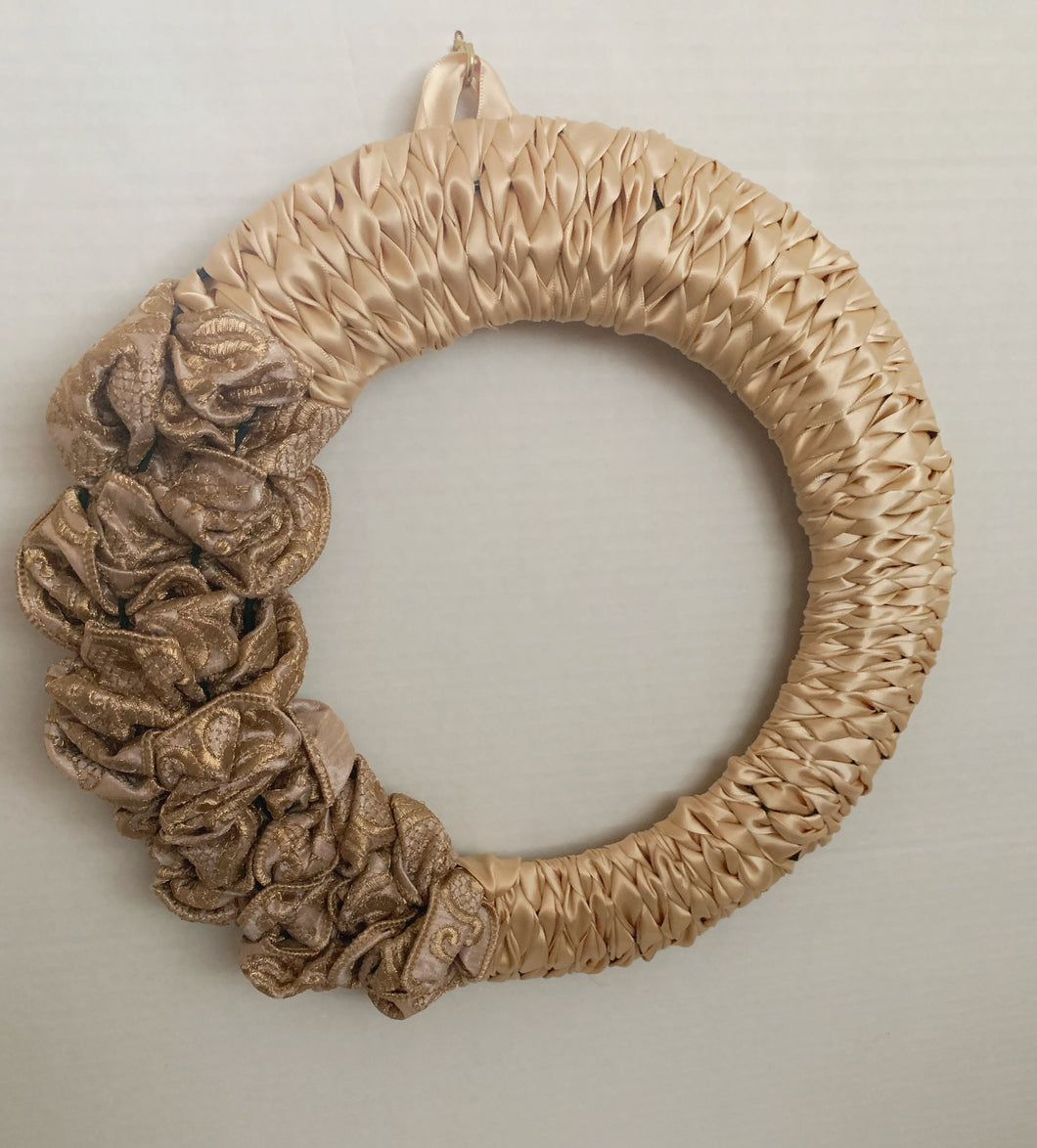 Brocade Silk Ribbon Wreath