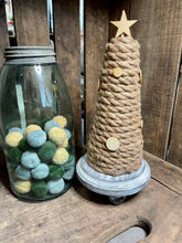 Load image into Gallery viewer, Brown Rope Christmas Tree with Wood Ornaments
