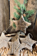 Load image into Gallery viewer, Brown Rope Star Christmas Ornament
