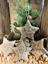 Load image into Gallery viewer, Brown Rope Star Christmas Ornament
