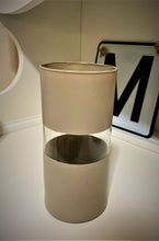 Load image into Gallery viewer, Brown Stripe and Painted Flower Vase
