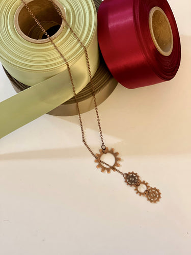 Copper Gear Necklace