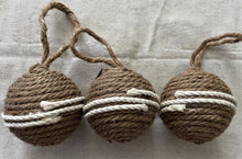 Load image into Gallery viewer, Double Stripe Rope Ball Christmas Ornament
