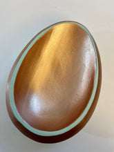 Load image into Gallery viewer, Egg Shaped Hand Painted Wood Dish
