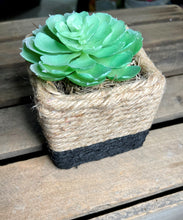 Load image into Gallery viewer, Fake Succulent in Rope Pot
