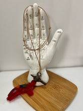 Load image into Gallery viewer, Gold Clock Key Necklace with Red Silk Tassel
