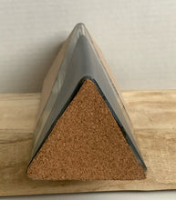 Load image into Gallery viewer, Hand Painted Textured Triangle Flower Vase
