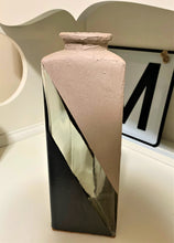 Load image into Gallery viewer, Hand Painted Textured Triangle Flower Vase
