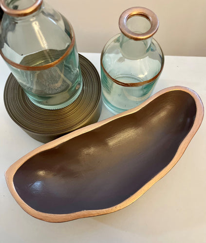 Hand Painted Wood Dish