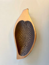 Load image into Gallery viewer, Hand Painted Wood Dish with Polka Dots
