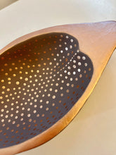 Load image into Gallery viewer, Hand Painted Wood Dish with Polka Dots
