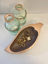 Load image into Gallery viewer, Hand Painted Wood Dish with Polka Dots
