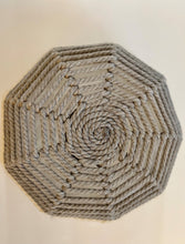 Load image into Gallery viewer, Large Gray and White Rope Bowl
