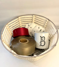 Load image into Gallery viewer, Large Gray and White Rope Bowl

