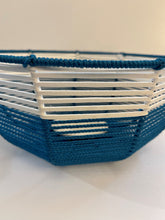 Load image into Gallery viewer, Large Teal and White Rope Bowl
