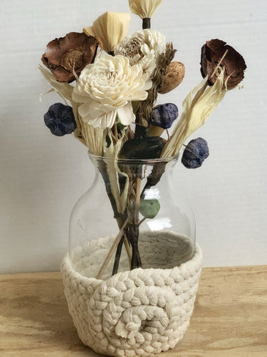 Marty Braided Rope Flower Vase