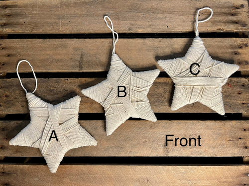 Medium Rope Star Christmas Ornament