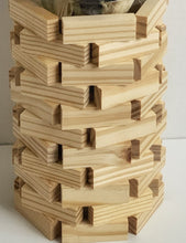 Load image into Gallery viewer, Natural Wood Block Flower Vase
