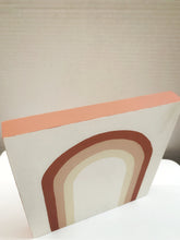Load image into Gallery viewer, Orange Rainbow Painted Plaque
