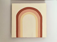 Load image into Gallery viewer, Orange Rainbow Painted Plaque
