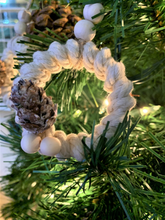 Load image into Gallery viewer, Pine cone macramé ornament
