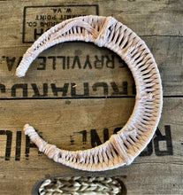 Load image into Gallery viewer, Pink Macramé Crescent Moon Wreath
