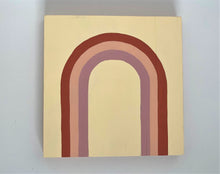 Load image into Gallery viewer, Pink Rainbow Painted Plaque
