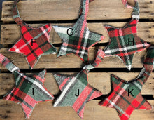 Load image into Gallery viewer, Plaid Star Christmas Ornament
