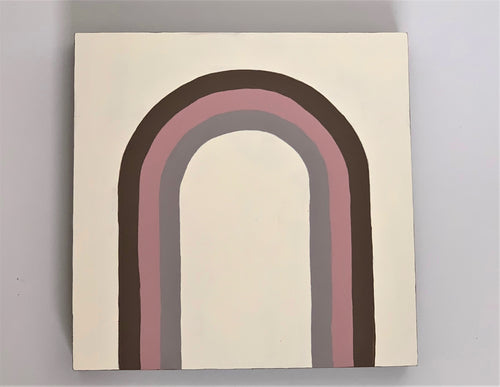 Purple Rainbow Painted Plaque