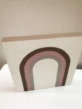 Load image into Gallery viewer, Purple Rainbow Painted Plaque
