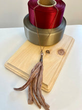 Load image into Gallery viewer, Silk Tassel Necklace with Copper Chain
