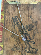 Load image into Gallery viewer, Silver ball chain with wire wrapped amethyst necklace
