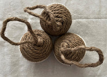 Load image into Gallery viewer, Single Stripe Rope Ball Christmas Ornament
