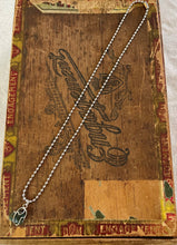 Load image into Gallery viewer, Sliver Ball Chain with Wire Wrapped Jade Necklace
