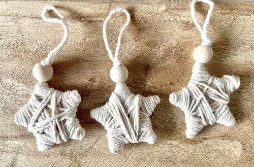 Small Rope Star Christmas Ornament