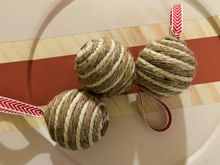 Load image into Gallery viewer, Small Two Tone Rope Ball Ornament
