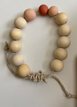 Load image into Gallery viewer, Stackable natural wood bead bracelet on hemp cord
