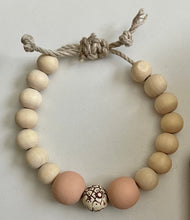 Load image into Gallery viewer, Stackable natural wood bead bracelet on hemp cord
