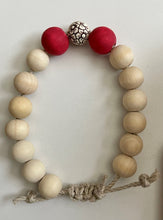 Load image into Gallery viewer, Stackable natural wood bead bracelet on hemp cord
