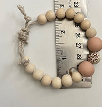 Load image into Gallery viewer, Stackable natural wood bead bracelet on hemp cord
